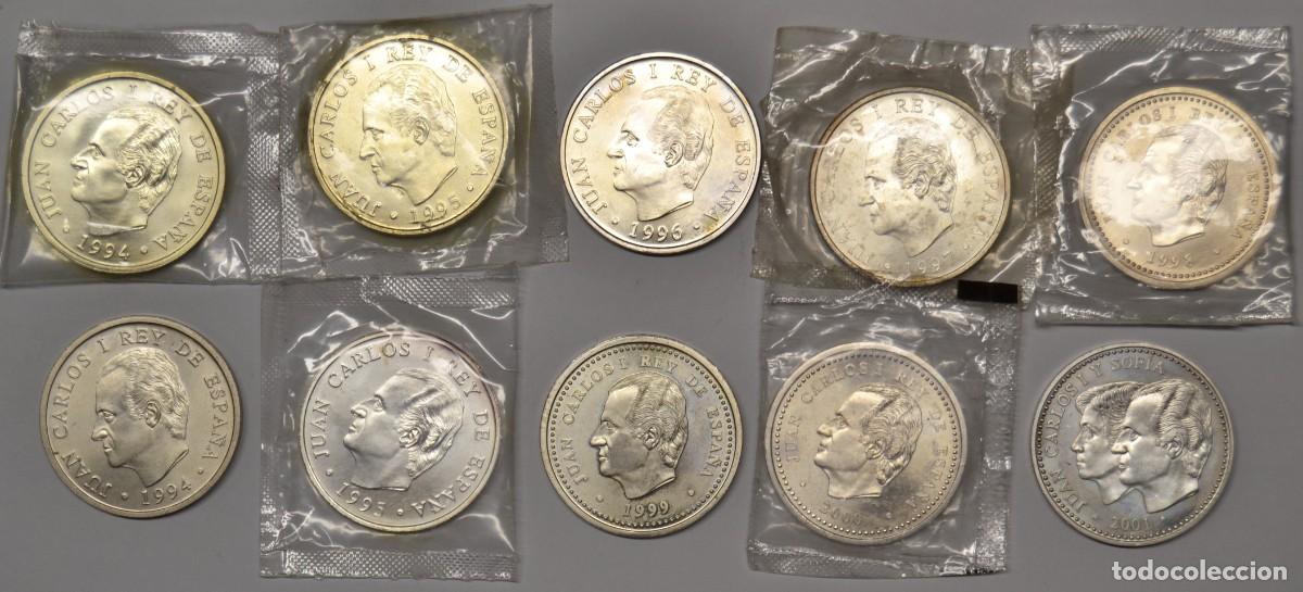 Monedas Juan Carlos I: JUAN CARLOS I - LOTE DE 10 MONEDAS DE 2000 PESETAS DE PLATA DE VARIOS A&Ntilde;OS. LOTE 5762