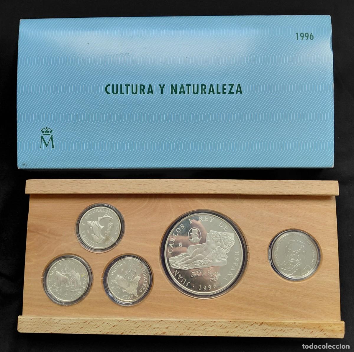 Monedas Juan Carlos I: ESPA&Ntilde;A 1996 - CULTURA Y NATURALEZA - 2 x 2000 + 1 x 5000 + 1 x 10.000 PTAS. MONEDAS DE PLATA,