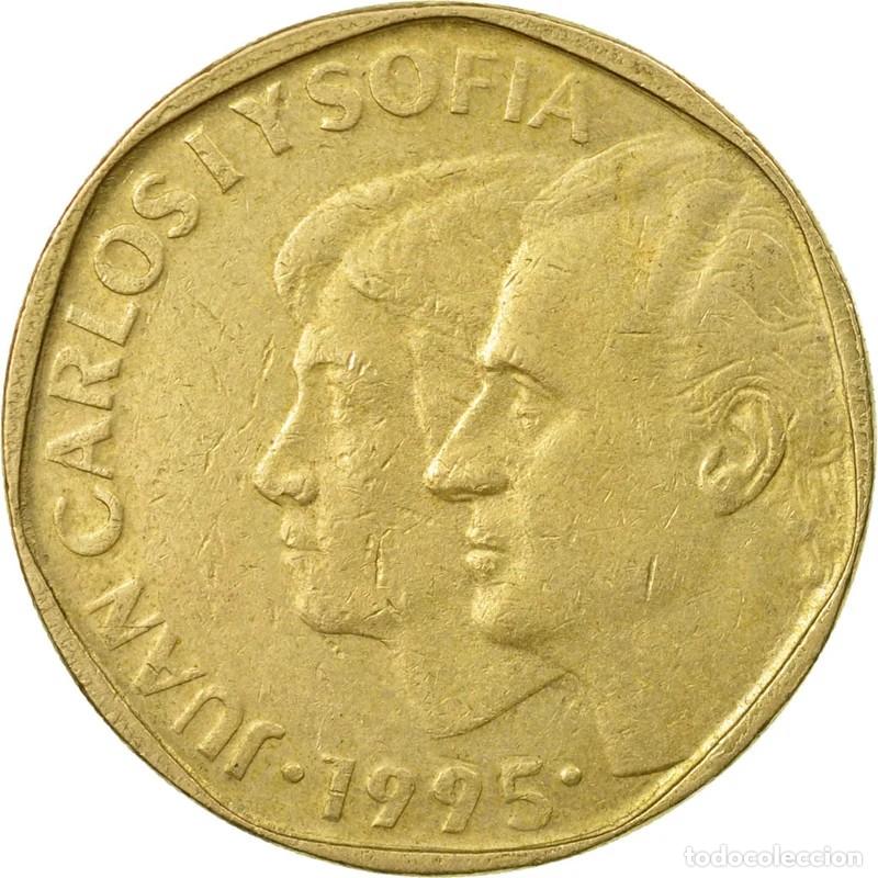 Monedas Juan Carlos I: Espa&ntilde;a, 500 Pesetas 1995 (III Sistema Monetario) de cartucho original. Sin Circular.
