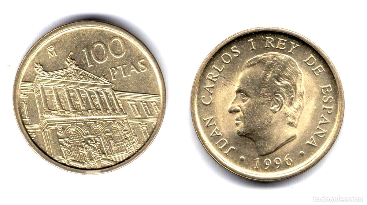 Monedas Juan Carlos I: ESPA&Ntilde;A: 100 pesetas 1996 BIBLIOTECA NACIONAL S/C
