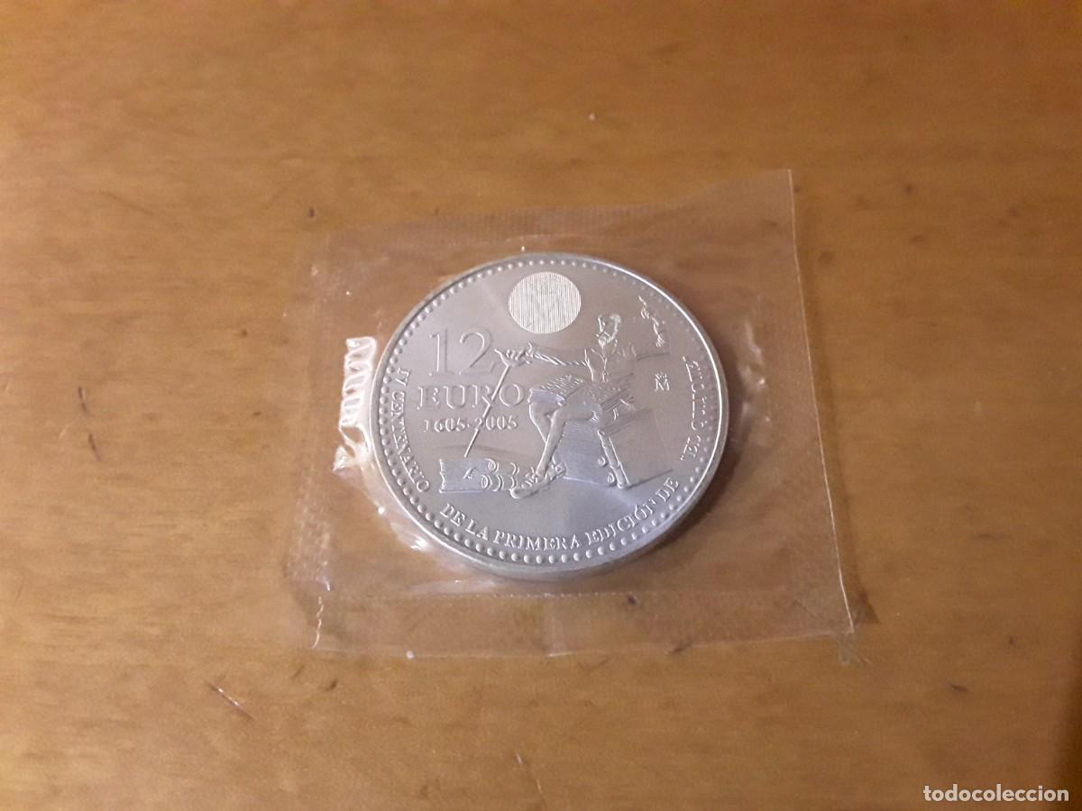Monedas Juan Carlos I: ESPA&Ntilde;A - 12 EUROS DE PLATA QUIJOTE A&Ntilde;O 2005. PRECINTADOS SIN CIRCULAR.