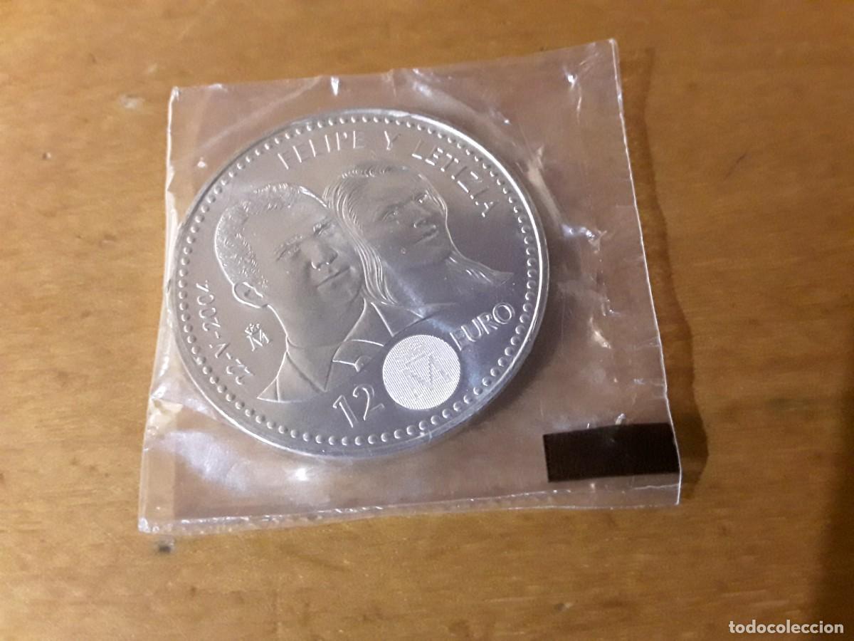 Monedas Juan Carlos I: ESPA&Ntilde;A - 12 EUROS DE PLATA FELIPE Y LETICIA A&Ntilde;O 2004. PRECINTADOS SIN CIRCULAR.