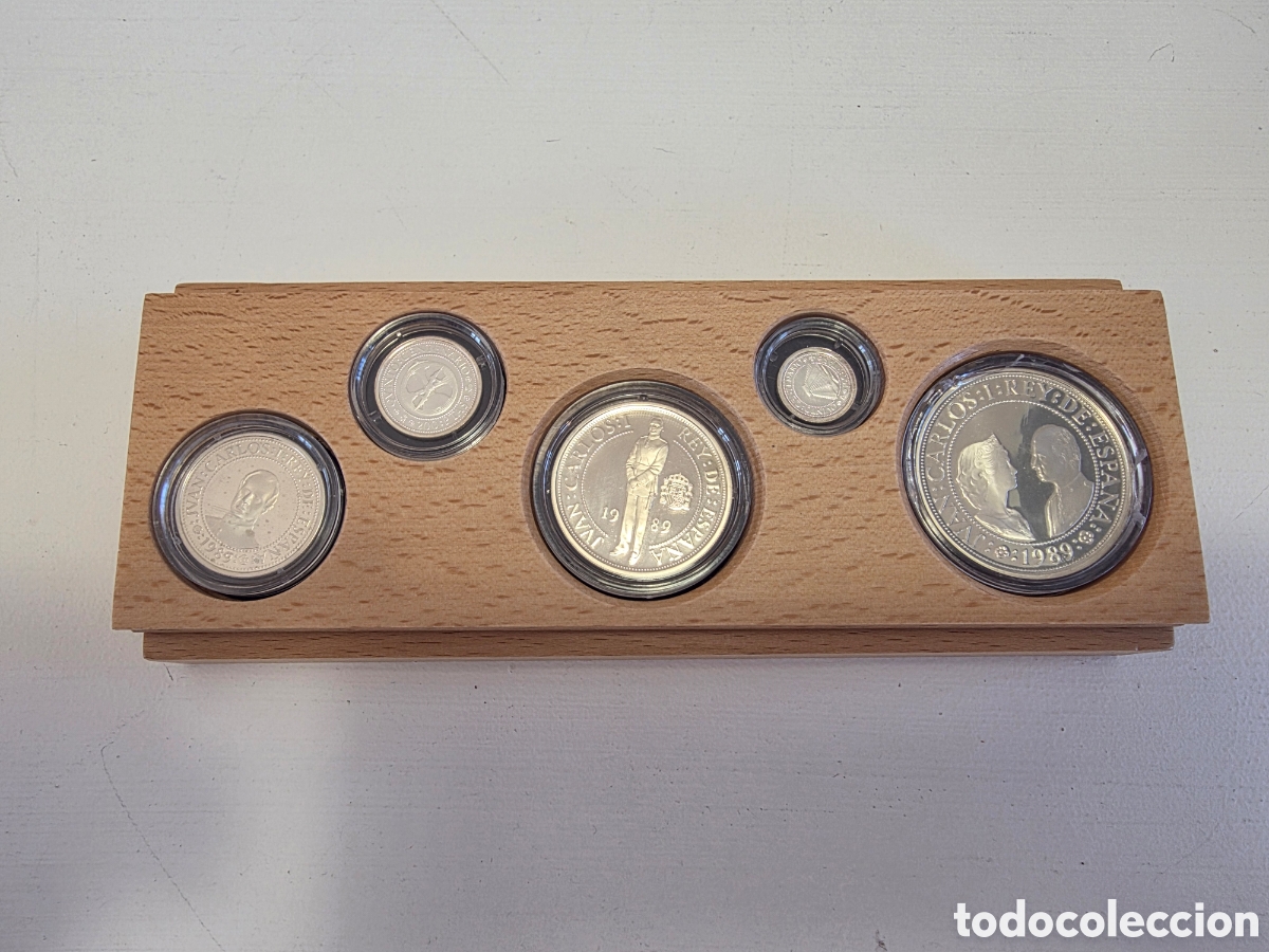 Monedas Juan Carlos I: Estuche Plata V Centenario (Serie I) - FNMT 1989