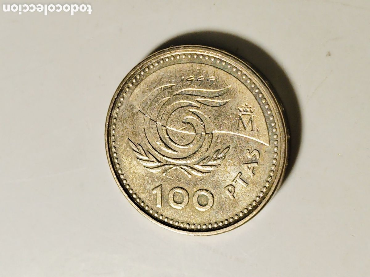 Monedas Juan Carlos I: Moneda conmemorativa de 100 pesetas. 1999. A&ntilde;o internacional de las personas mayores