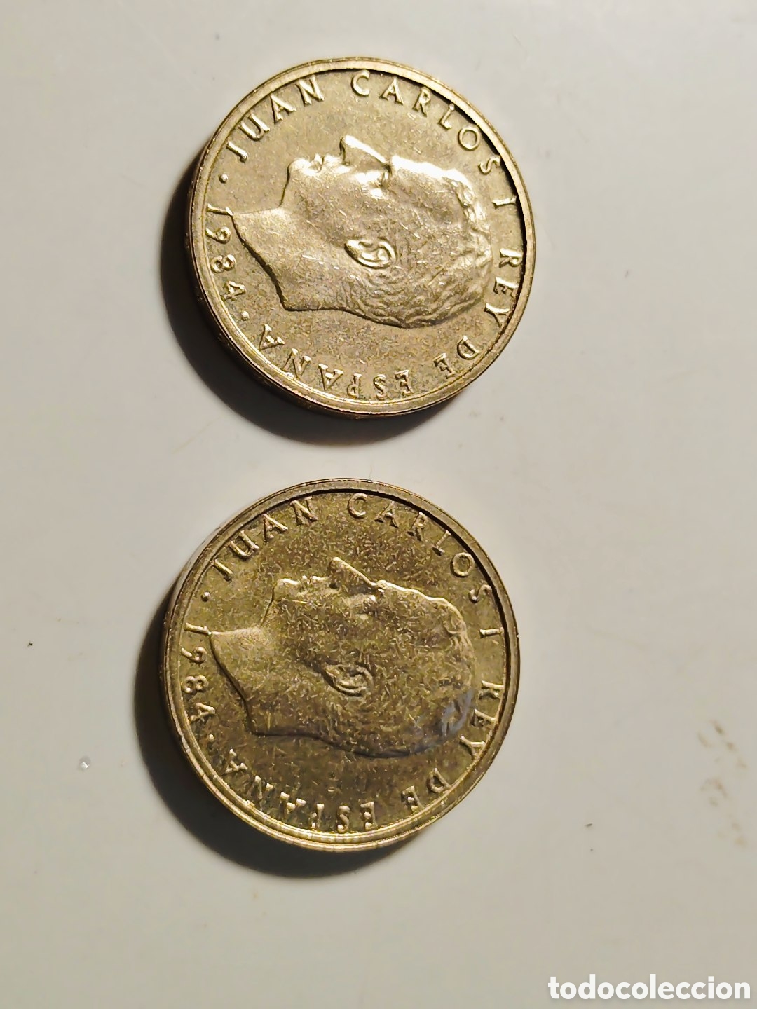 Monedas Juan Carlos I: Dos monedas de 100 pesetas.1984 Juan Carlos I. Muy nuevas