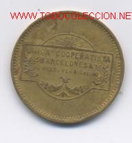 Monedas locales: UNION COOP. BARCELONESA- 10 CENTIMOS - Foto 1