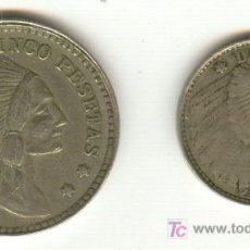 Monedas locales: CAJ- DOS FICHAS CASINO DE FOMENTO DE BARCELONA 2 Y 5 PESETAS JEFE INDIO. Lote 22605657