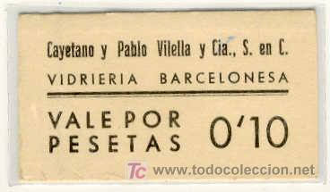 Monedas locales: (FC-1033)VALE 10 CTS.VIDRIERA BARCELONESA - Foto 1