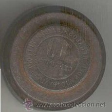 Monedas locales: TROQUEL DEL ANVERSO DE LA FICHA DE 10 CTS.DEL GRAN SALON DE PELUQUERIA IDEAL DE BARCELONA. Lote 9410689