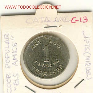 Monete locali: FICHA COOP.POPULAR,ELS AMICS.