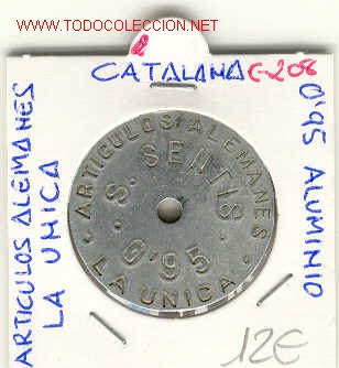 Monete locali: FICHA ARTICULOS ALEMANES,LA UNICA 0,95