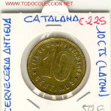 Monedas locales: FICHA CERVECERIA ANTIGUA 10CTS. Lote 1286314