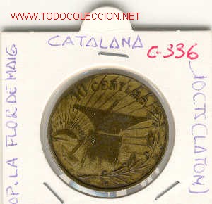 Monedas locales: FICHA COOP. LA FLOR DE MAIG 10cts - Foto 1