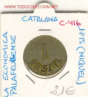 Monete locali: FICHA LA ECONOMICA PALAFRUGELLENSE