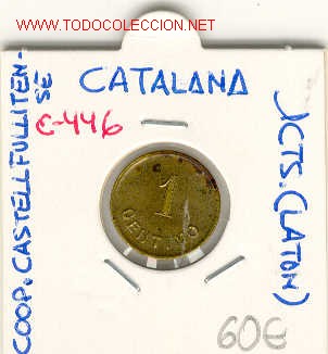 Monedas locales: FICHA CASTELL FULLITENSE 1cts - Foto 1