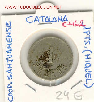 Monedas locales: FICHA COOP.SAN JUANENSE 1pts - Foto 1