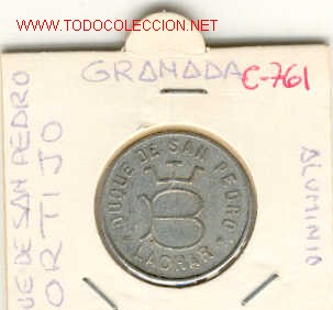 Monedas locales: FICHA DUQUE DE SAN PEDRO sin valor. - Foto 1