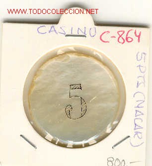 Monedas locales: FICHA DE CASINO 5 Pts. - Foto 1