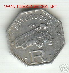 Monedas locales: FICHA 15 CENTIMOS AUTOBUSES ROCA BARCELONA - Foto 1
