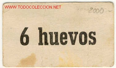 Monete locali: (FC-335)VALE 6  HUEVOS CONFERENCIA DE SE&Ntilde;ORAS DE SAN VICENTE DE PAUL-Parroquia de cristo Re