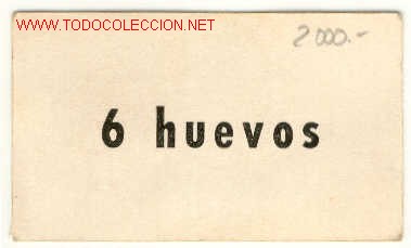 Local Coins: (FC-334)VALE 6  HUEVOS CONFERENCIA DE SE&Ntilde;ORAS DE SAN VICENTE DE PAUL-Parroquia d e Valldaura