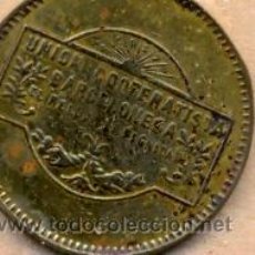 Monedas locales: NN65 -UNIÓN COORPORATIVISTA BARCELONESA EL RELOJ DE LA DIGNIDAD - 10 CENTIMOS . Lote 24646908