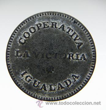 Monedas locales: Moneda de 5 pesetas cooperativa - Foto 2