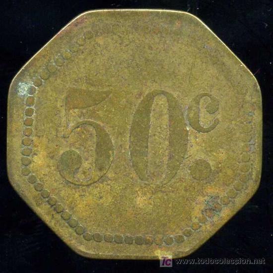 Monedas locales: FICHA DE 50 CENTIMOS A ESTUDIAR - Foto 1