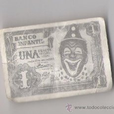 Monedas locales: DINERO DE JUGUETE **BANCO INFANTIL UNA PESETA **. Lote 21671407