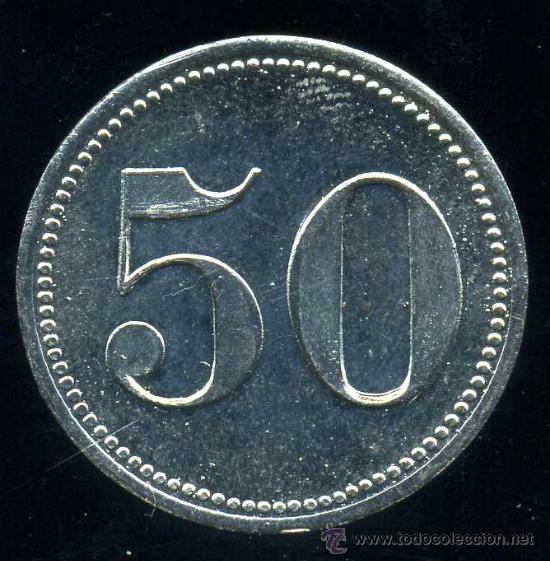 Monedas locales: FICHA DE 50 (?) DE FECHA INDETERMINADA - Foto 1