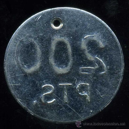 Monedas locales: FICHA DE 200 PESETAS - SIN IDENTIFICAR - Foto 2