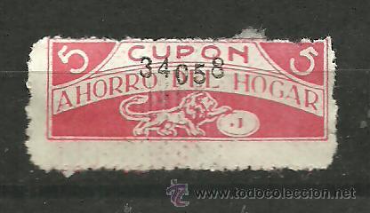 Monedas locales: 0037 Cupon AHORRO DEL HOGAR 5 pta. Serie J - Foto 1