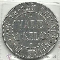 Monedas locales: (FCP-136)FICHA VALE 1 KG.PAN DE SAN ANTONIO DE SAN SEBASTIAN. Lote 25267653