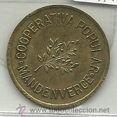 Monedas locales: (FCP-194)FICHA 10 CTS.COOPERATIVA POPULAR MANDENVERCE(TARRAGONA). Lote 25955299