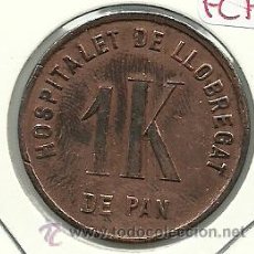 Monedas locales: (FCP-75)FICHA 5 KG.DE PAN COOPERATIVA EL RESPETO MUTUO DE HOSPITALET DE LLOBREGAT. Lote 27499030
