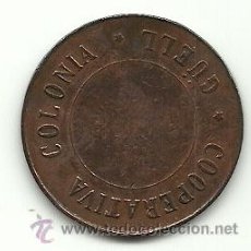 Monedas locales: (FCP-206)FICHA 5 CTS.COOPERATIVA COLONIA GÜELL DE SANTA COLOMA DE CERVELLO. Lote 52443682