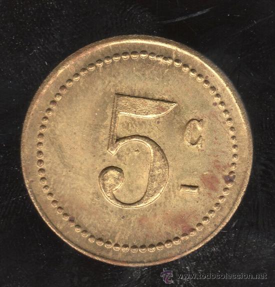 Monedas locales: FICHA DE 5 CENTIMOS A IDENTIFICAR - Foto 1