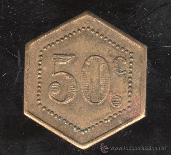 Monedas locales: FICHA DE 50 CENTIMOS A IDENTIFICAR - Foto 1