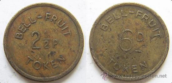 Monedas locales: Ficha Bell-Fruit 2 1/2 Token - Foto 1