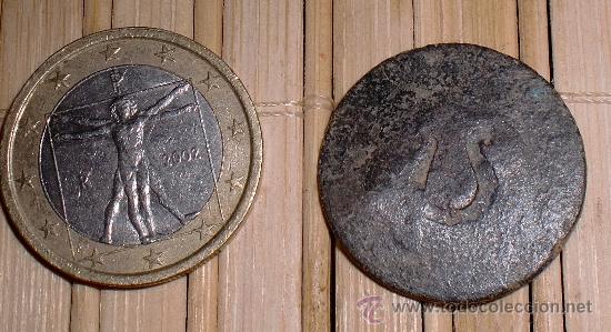 Monedas locales: Moneda contramarcada s&iacute;mbolo de artilleria - Foto 1