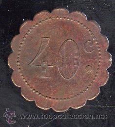 Monedas locales: FICHA DE 40 CENTIMOS A IDENTIFICAR - Foto 2