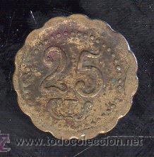 Monedas locales: FICHA DE 25 CENTIMOS A IDENTIFICAR - Foto 1