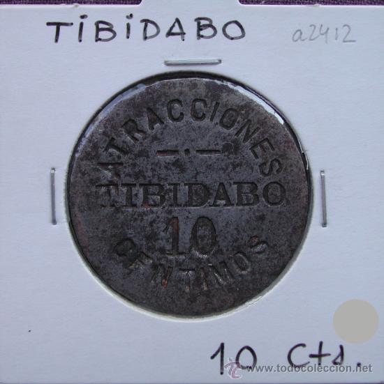 Monedas locales: Ficha ATRACCIONES TIBIDABO 10 CENTIMOS - Foto 1