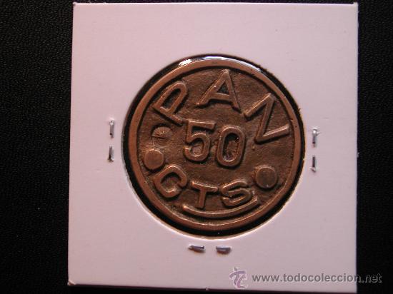Monedas locales: FICHA COOPERATIVA EL RELOJ - 50 c&eacute;ntimos PAN - Foto 3