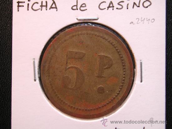 Monedas locales: FICHA DE CASINO 5 P (PESETAS?) - Foto 2