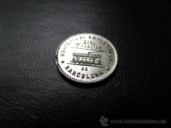 Monnaies locales: .FICHA COMPA&Ntilde;IA DE TRANVIAS --BARCELONA--50CENTIMOS