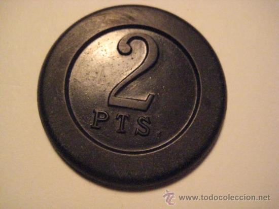 Monnaies locales: FICHA DE CASINO PROVINCIAL. 2 PTS. A&Ntilde;OS 60-70 .ENVIO GRATIS&iexcl;&iexcl;&iexcl;