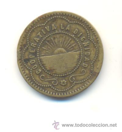 Monedas locales: 5 C&Eacute;NTIMOS COOPERATIVA LA DIGNIDAD. - Foto 1