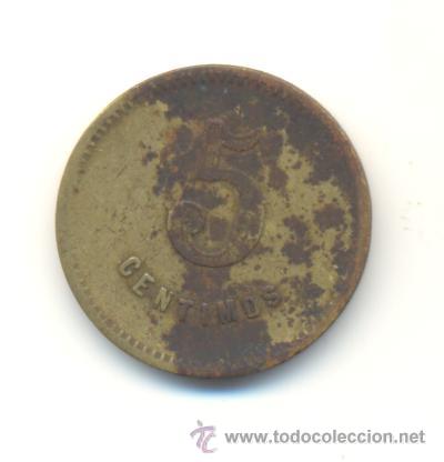 Monedas locales: 5 C&Eacute;NTIMOS COOPERATIVA LA DIGNIDAD. - Foto 2