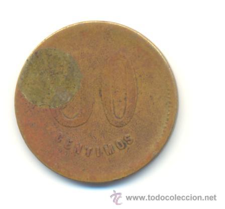 Monedas locales: COOPERATIVA LA DIGNIDAD. 10 C&Eacute;NTIMOS. - Foto 2